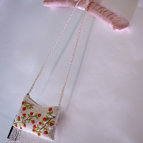 Hand Beaded Cherry Tree Mini Crossboddy Handbag - Picture 10 of 10